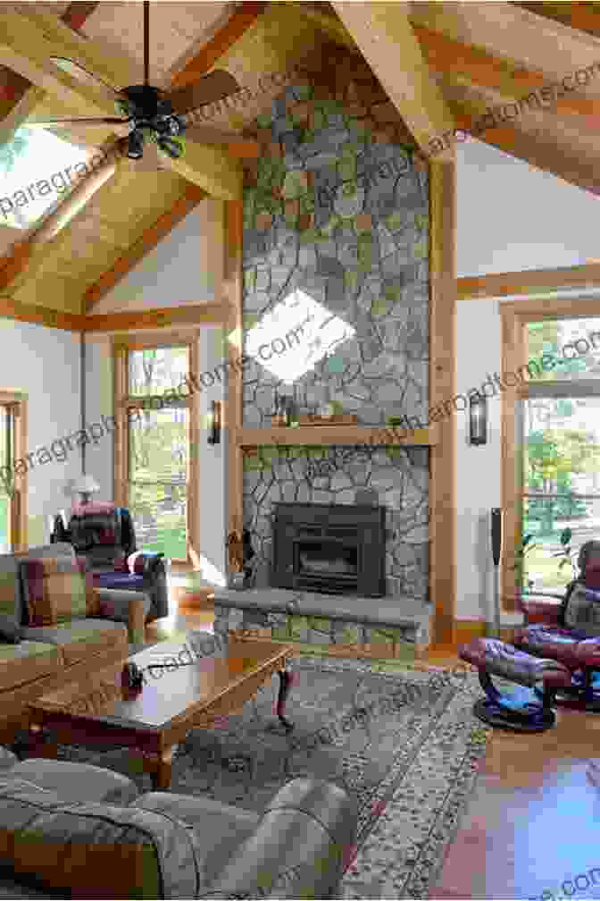 A Cozy Living Room With A Fireplace, Exposed Beams, And A Panoramic View Of A Mountain Range IOpener: Homes Around The World