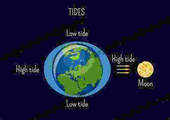 A Diagram Illustrating The Moon's Gravitational Influence On Earth, Causing Tides And Other Phenomena. The Moon Changes Shape (Tell Me Why Library)