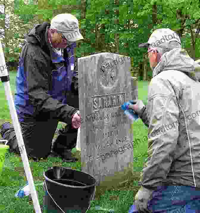 Community Members Cleaning And Restoring Headstones In A Local Graveyard Understanding Cemetery Symbols: A Field Guide For Historic Graveyards (Messages From The Dead 1)