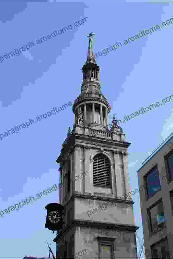 Graceful Gothic Spire Of St. Mary Le Bow, Reaching Towards The Heavens. Wren S City Of London Churches