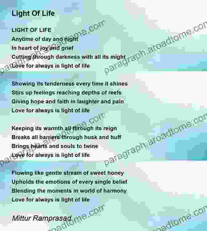 Poems And Pictures Of Light, Love, And Life | Book Cover Poems And Pictures Of Light Love And Life: Art And Poetry To Take With You