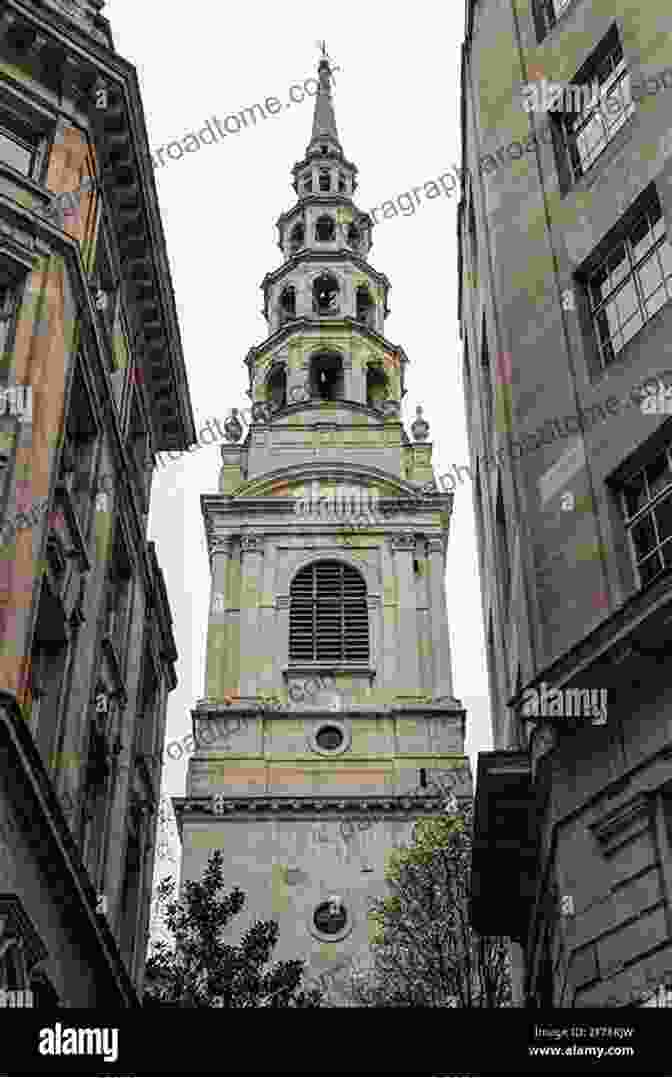 Sweeping Curves And Lofty Spire Of St. Bride's Church, Dominating The Fleet Street Skyline. Wren S City Of London Churches